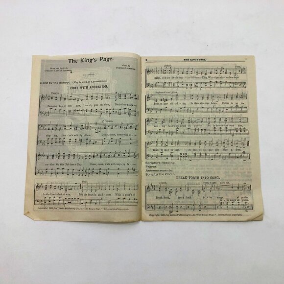 Vintage Music Booklet The King's Page & Mothers' Day 1931 Lorenz Publishing - Picture 3 of 5